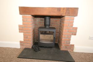 Wood Burning Stove in Living Room- click for photo gallery